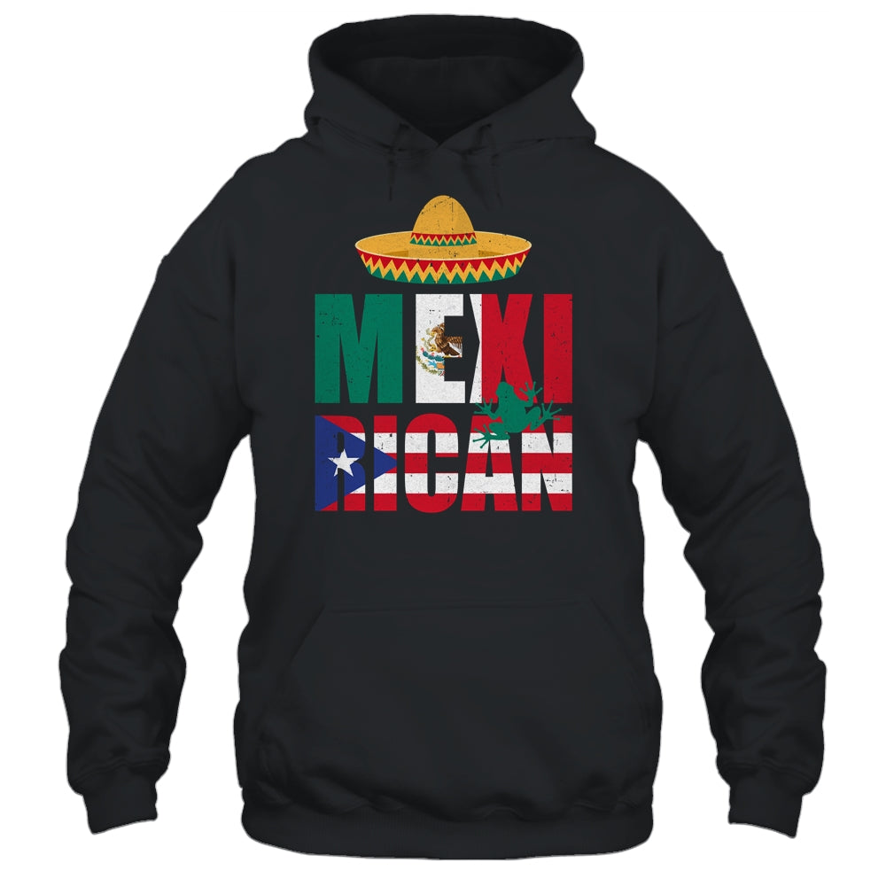 Puerto Rican Mexican Mexirican Half Puerto Rico Mexico Flag Shirt & Hoodie | teecentury