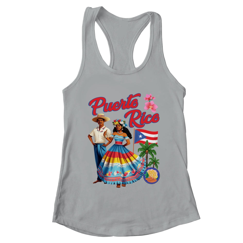 Puerto Rican Outfit Idea For Women Men Puerto Rico Flag Shirt & Tank Top | teecentury