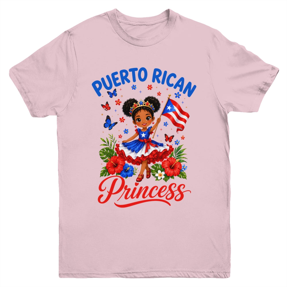 Puerto Rican Princess Puerto Rico Hispanic Heritage Kids Youth Shirt | teecentury
