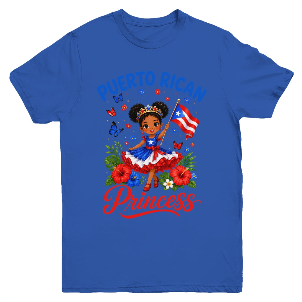 Puerto Rican Princess Puerto Rico Hispanic Heritage Kids Youth Shirt | teecentury