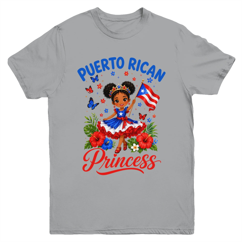 Puerto Rican Princess Puerto Rico Hispanic Heritage Kids Youth Shirt | teecentury