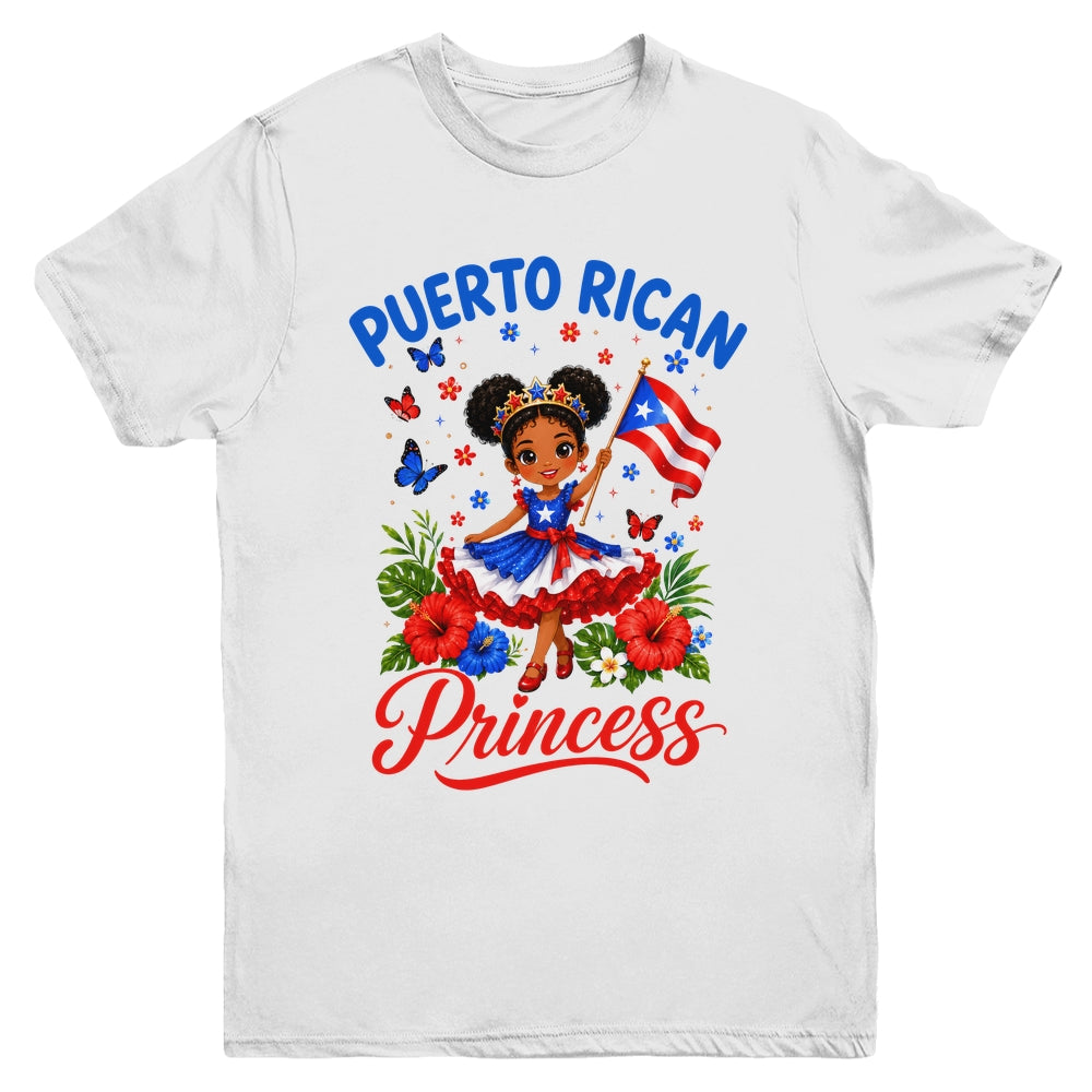 Puerto Rican Princess Puerto Rico Hispanic Heritage Kids Youth Shirt | teecentury