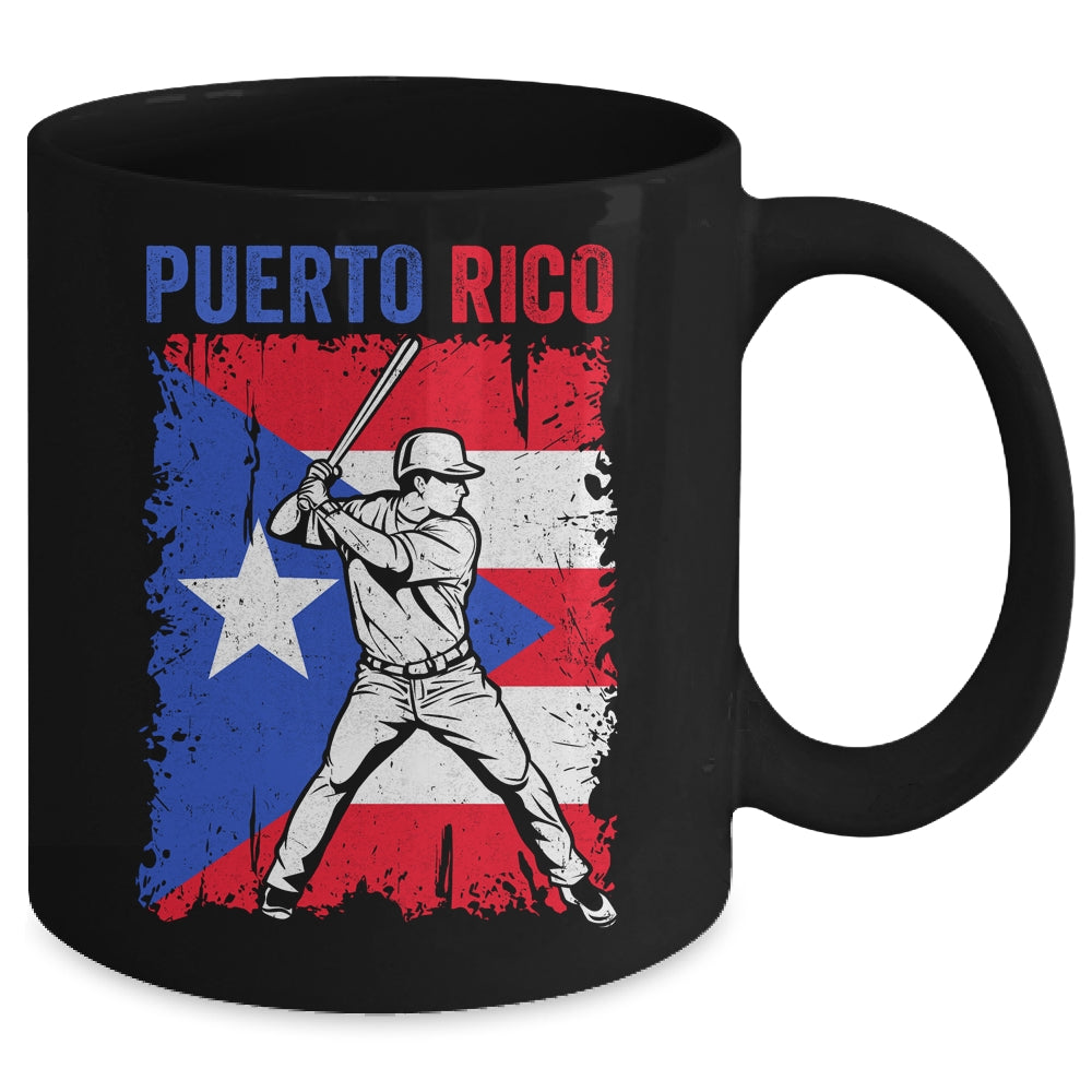 Puerto Rico Baseball Player Flag Famous Island Game Mug | teecentury