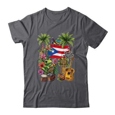 Puerto Rico Boricua Coqui Frog Taino Sun Puerto Rican Flag Shirt & Hoodie | teecentury