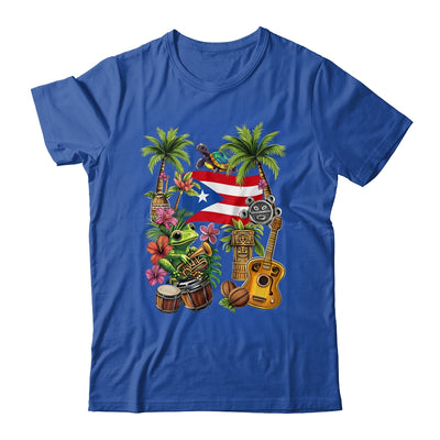 Puerto Rico Boricua Coqui Frog Taino Sun Puerto Rican Flag Shirt & Hoodie | teecentury