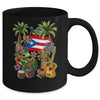 Puerto Rico Boricua Coqui Frog Taino Sun Puerto Rican Flag Mug | teecentury