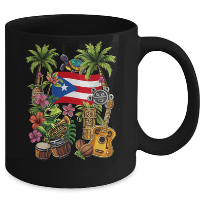 Puerto Rico Boricua Coqui Frog Taino Sun Puerto Rican Flag Mug | teecentury