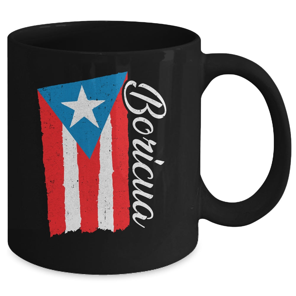 Puerto Rico Boricua Vintage Puerto Rican Flag Retro Mug | teecentury