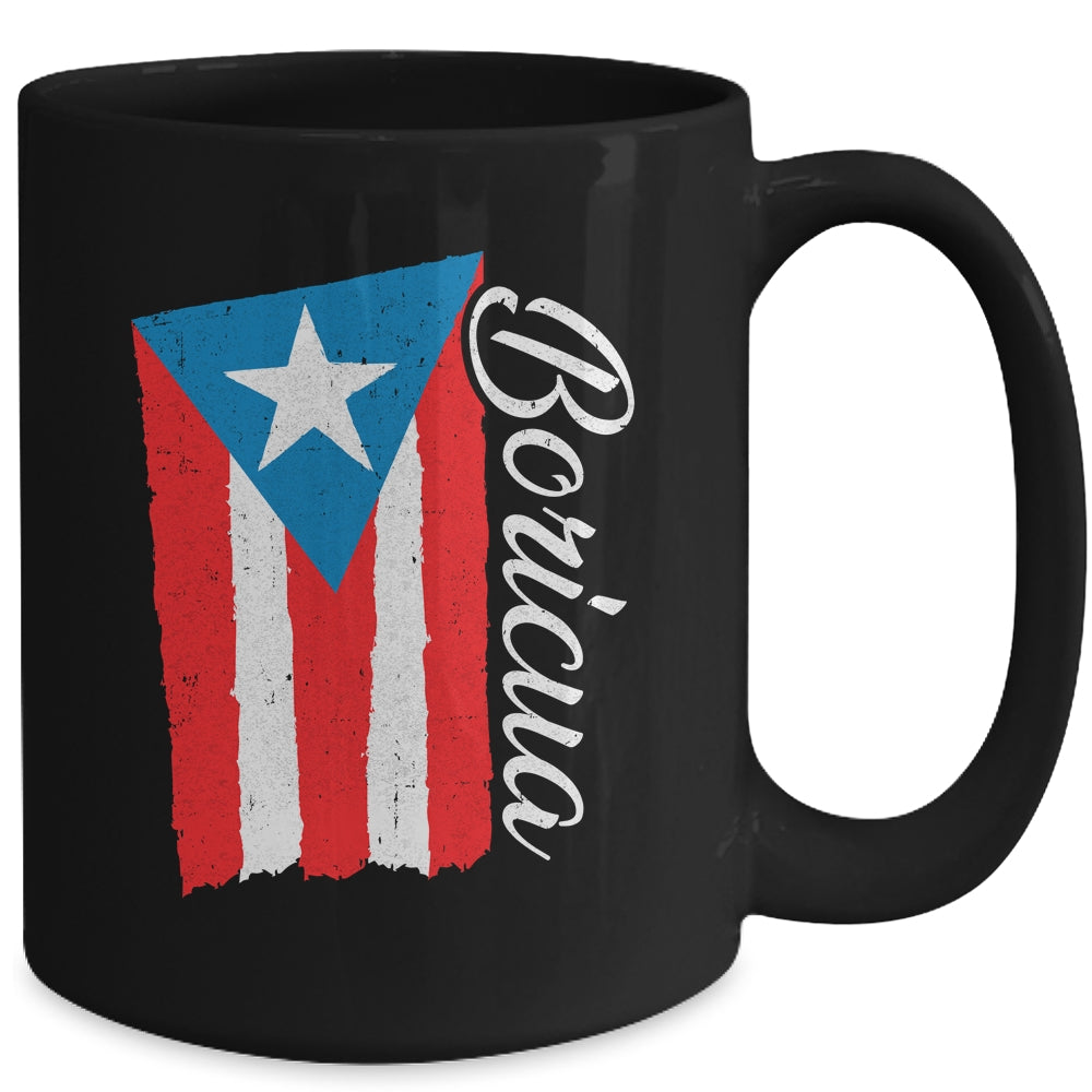 Puerto Rico Boricua Vintage Puerto Rican Flag Retro Mug | teecentury