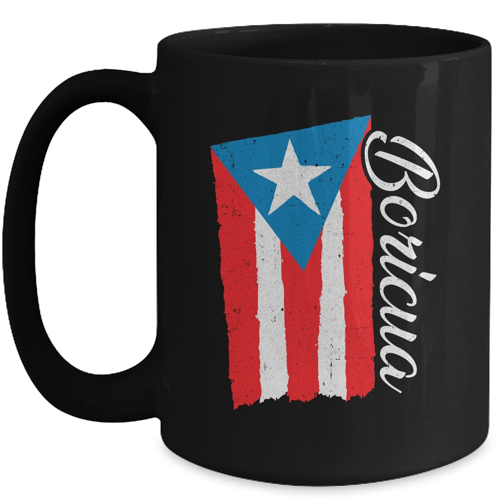 Puerto Rico Boricua Vintage Puerto Rican Flag Retro Mug | teecentury