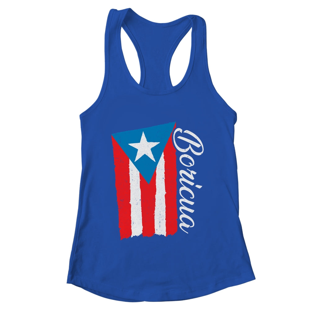 Puerto Rico Boricua Vintage Puerto Rican Flag Retro Shirt & Tank Top | teecentury