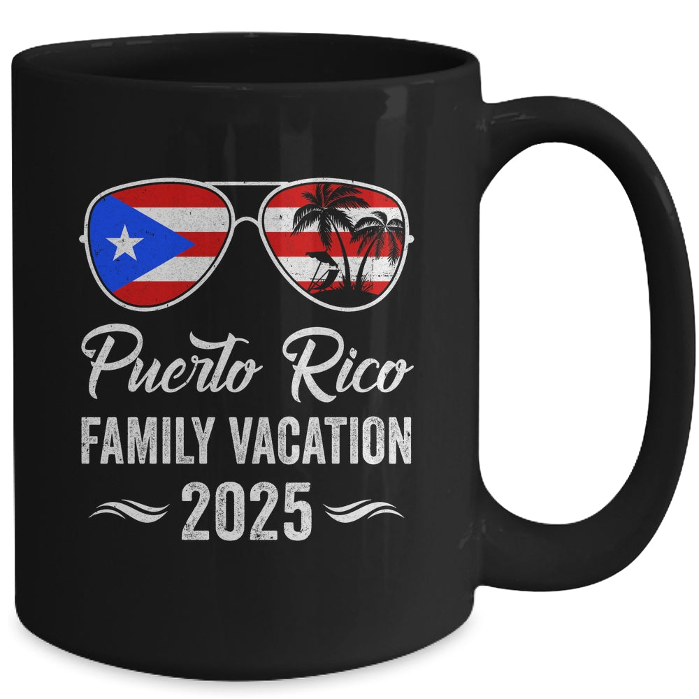 Puerto Rico Family Vacation 2025 Beach Summer Trip Glasses Mug | teecentury