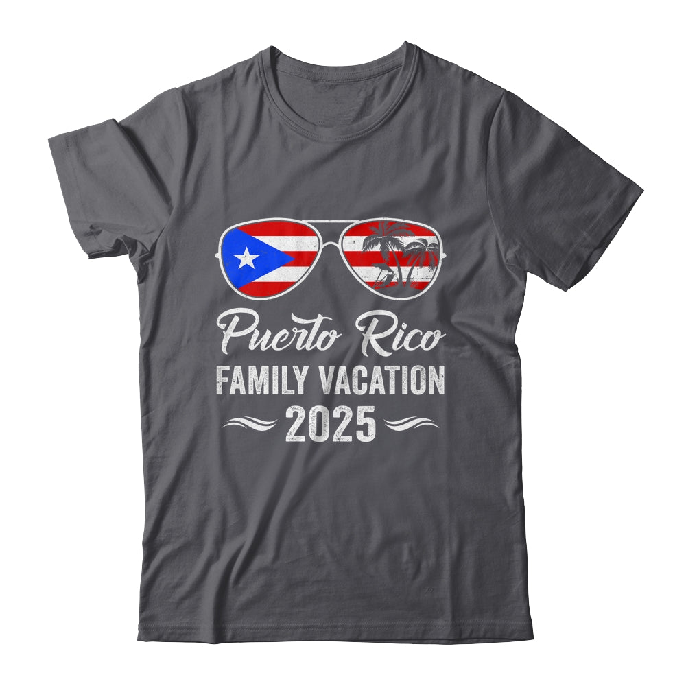 Puerto Rico Family Vacation 2025 Beach Summer Trip Glasses Shirt & Tank Top | teecentury