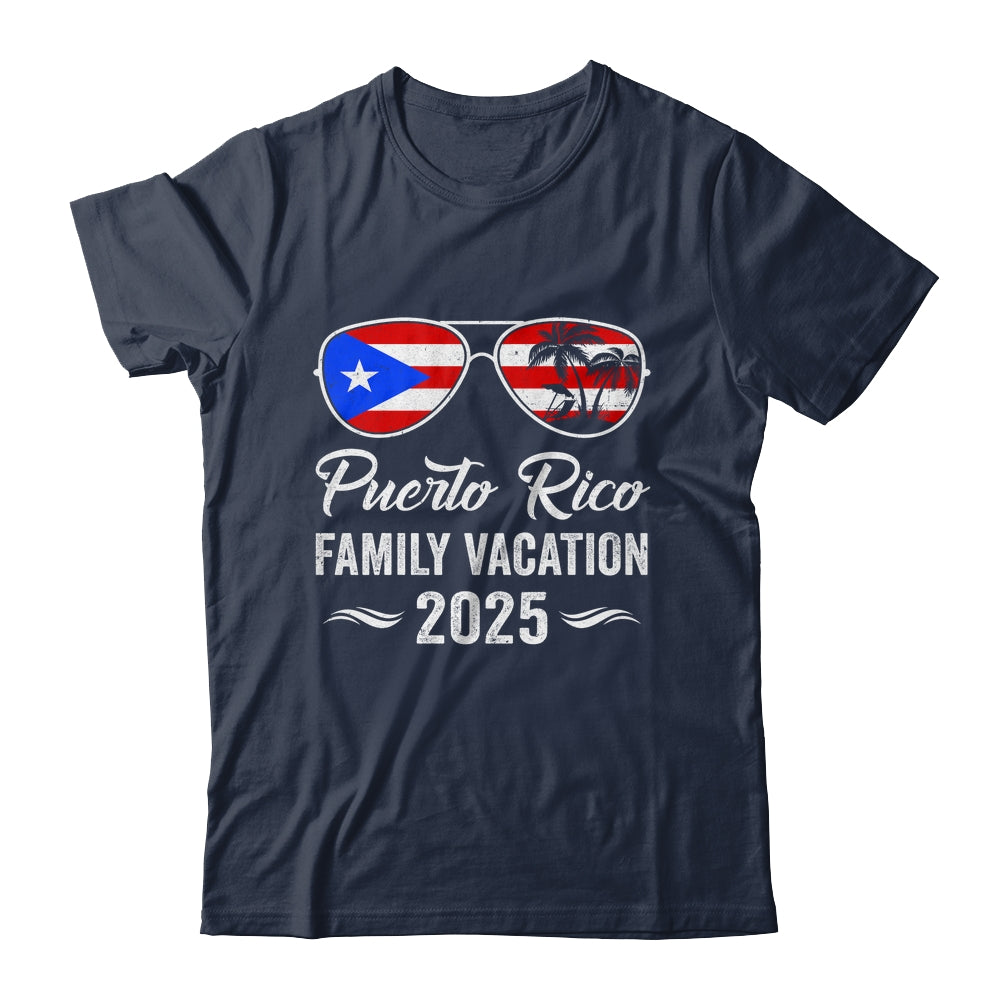 Puerto Rico Family Vacation 2025 Beach Summer Trip Glasses Shirt & Tank Top | teecentury