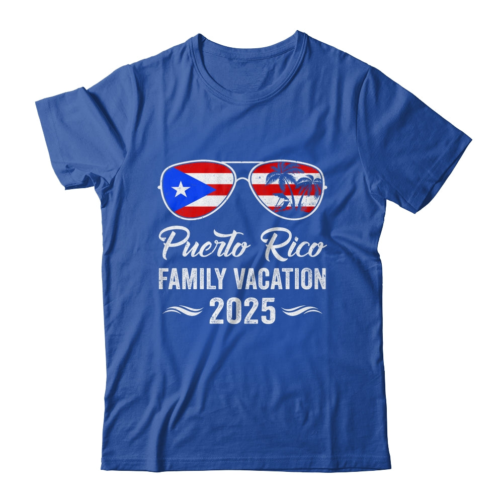 Puerto Rico Family Vacation 2025 Beach Summer Trip Glasses Shirt & Tank Top | teecentury