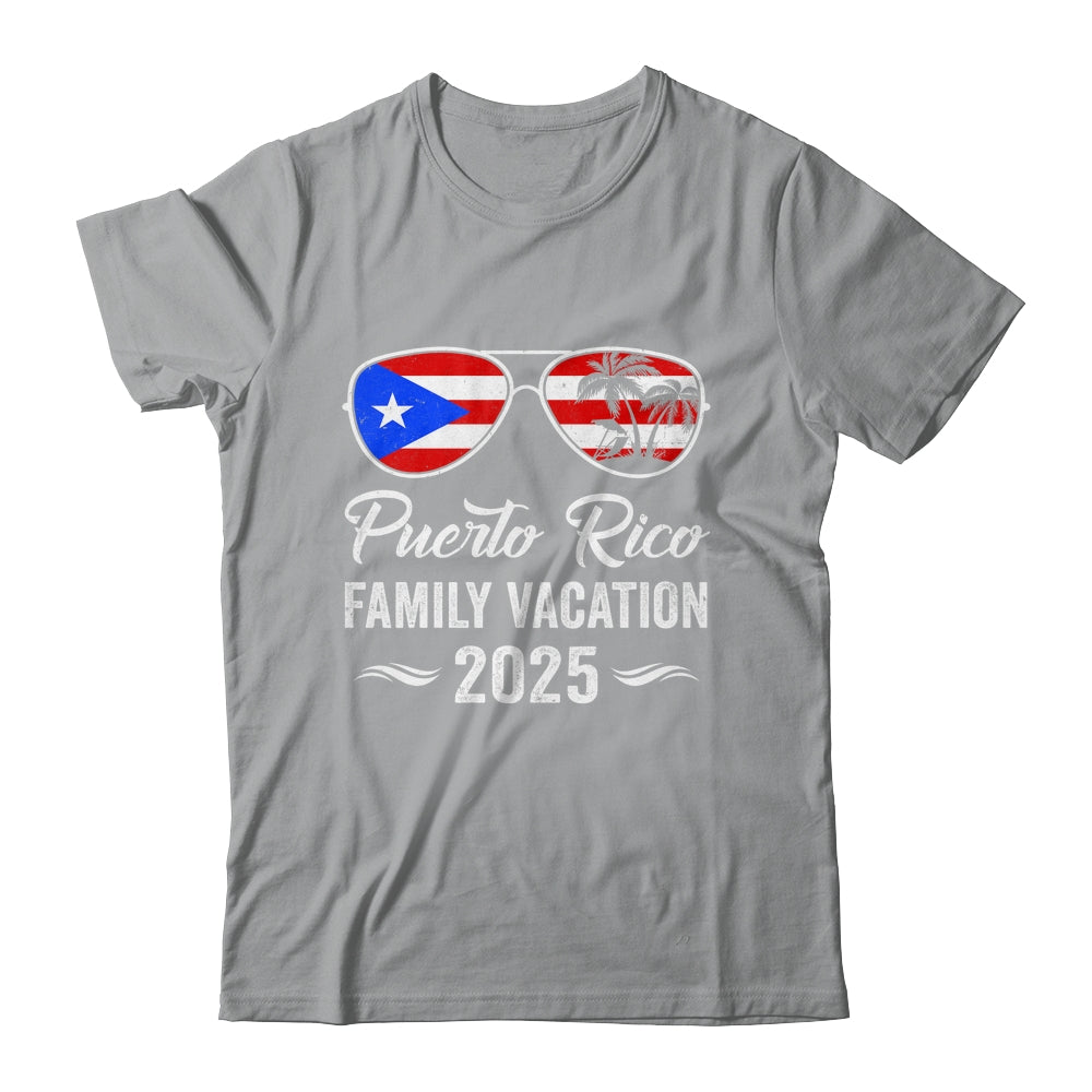 Puerto Rico Family Vacation 2025 Beach Summer Trip Glasses Shirt & Tank Top | teecentury
