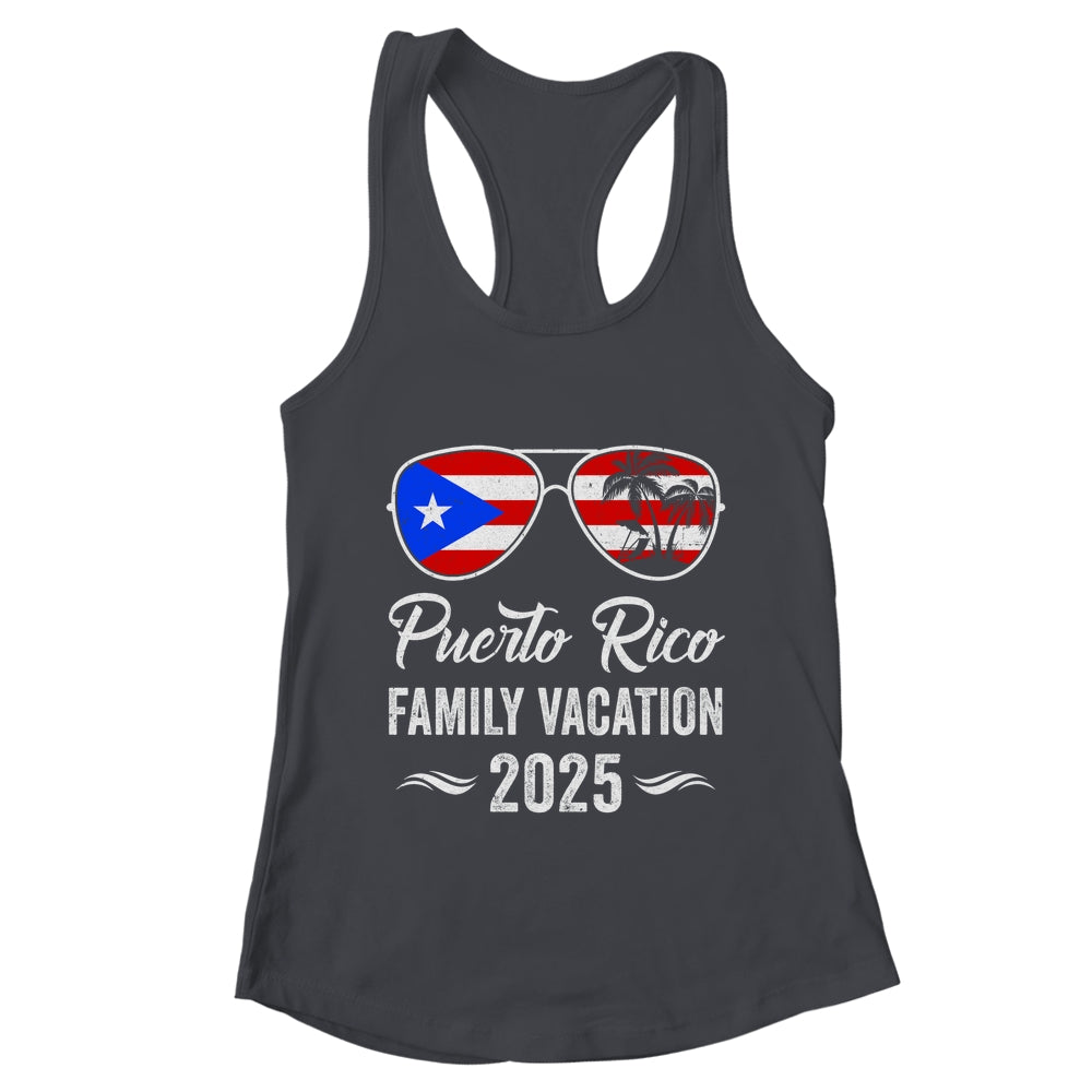 Puerto Rico Family Vacation 2025 Beach Summer Trip Glasses Shirt & Tank Top | teecentury