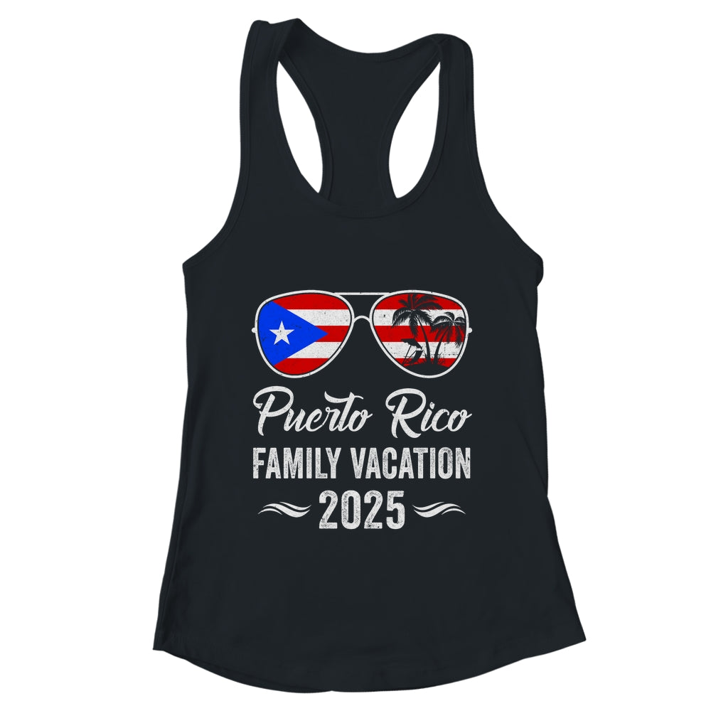 Puerto Rico Family Vacation 2025 Beach Summer Trip Glasses Shirt & Tank Top | teecentury