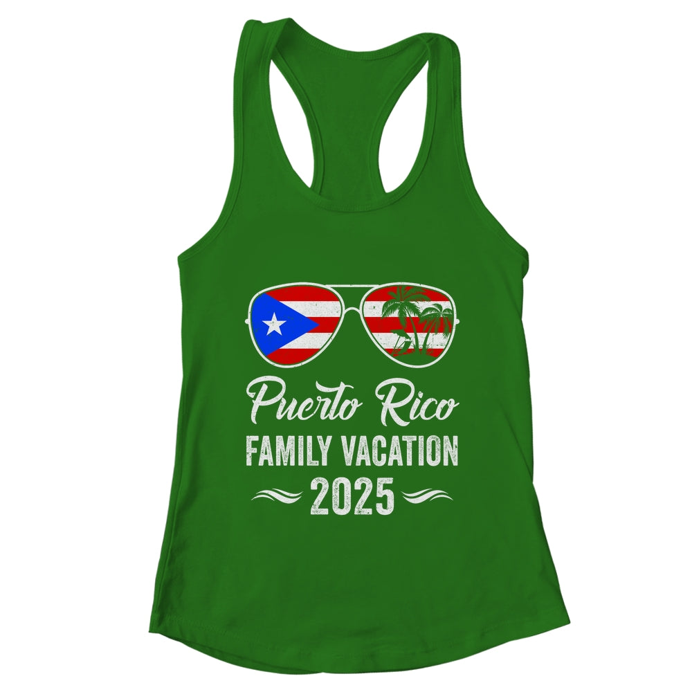 Puerto Rico Family Vacation 2025 Beach Summer Trip Glasses Shirt & Tank Top | teecentury