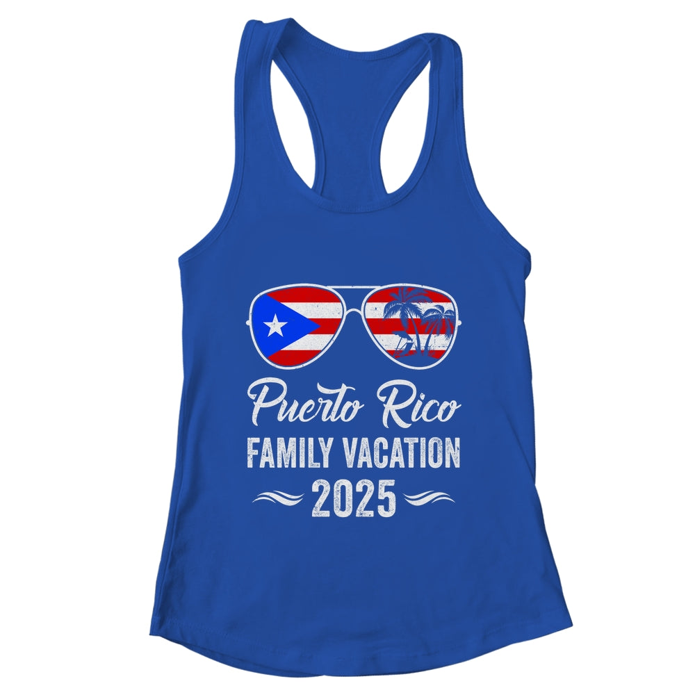 Puerto Rico Family Vacation 2025 Beach Summer Trip Glasses Shirt & Tank Top | teecentury