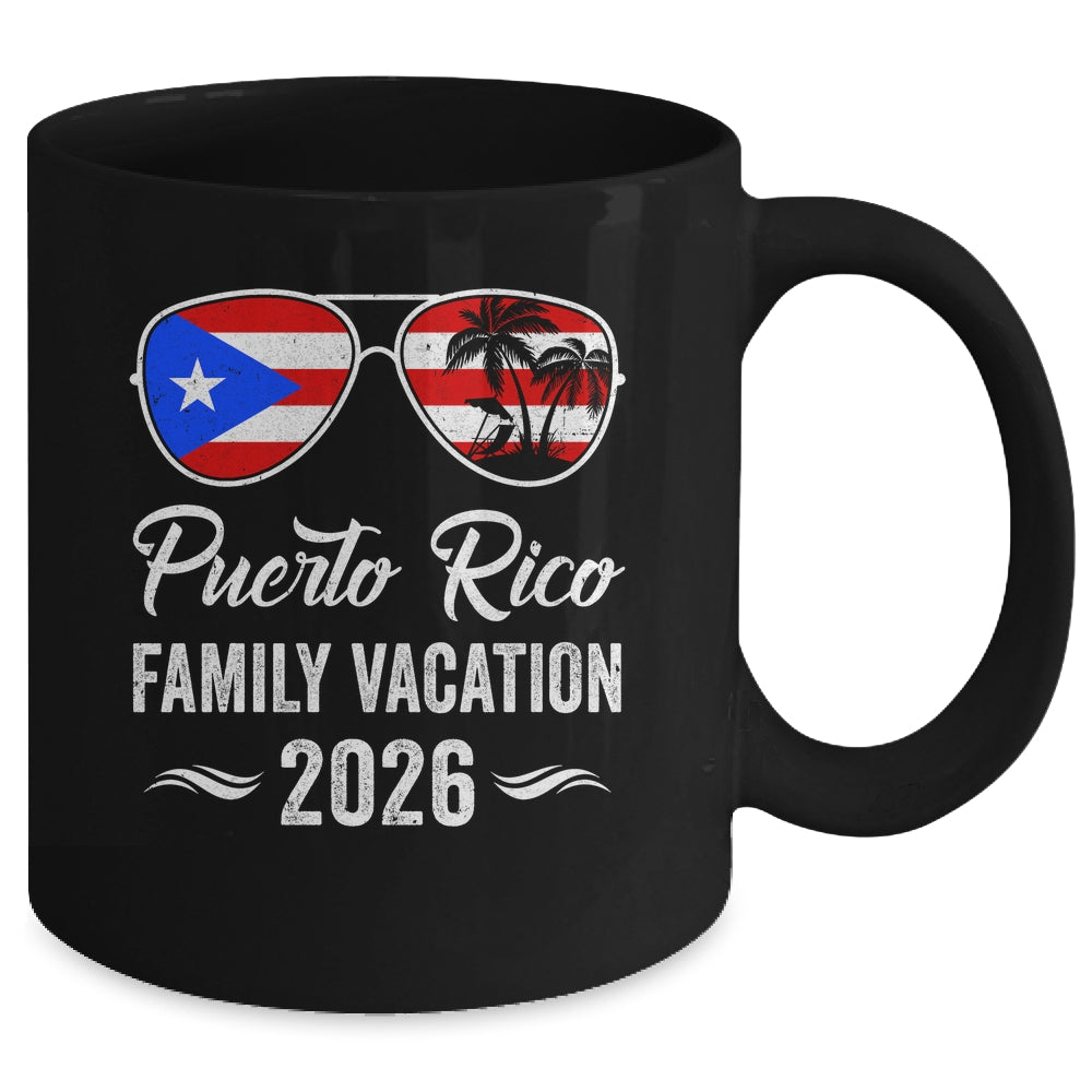 Puerto Rico Family Vacation 2026 Beach Summer Trip Glasses Mug | teecentury