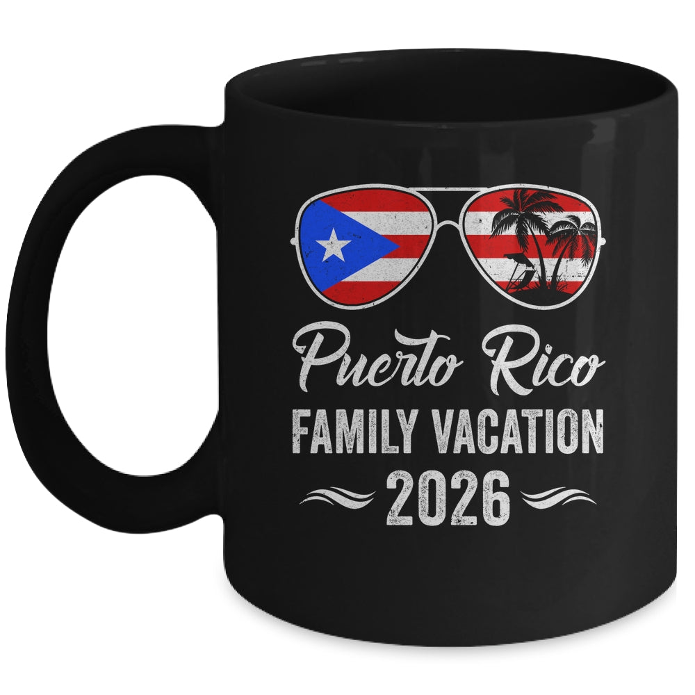 Puerto Rico Family Vacation 2026 Beach Summer Trip Glasses Mug | teecentury