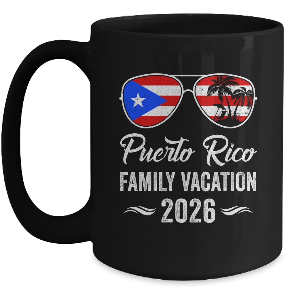 Puerto Rico Family Vacation 2026 Beach Summer Trip Glasses Mug | teecentury