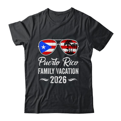 Puerto Rico Family Vacation 2026 Beach Summer Trip Glasses Shirt & Tank Top | teecentury