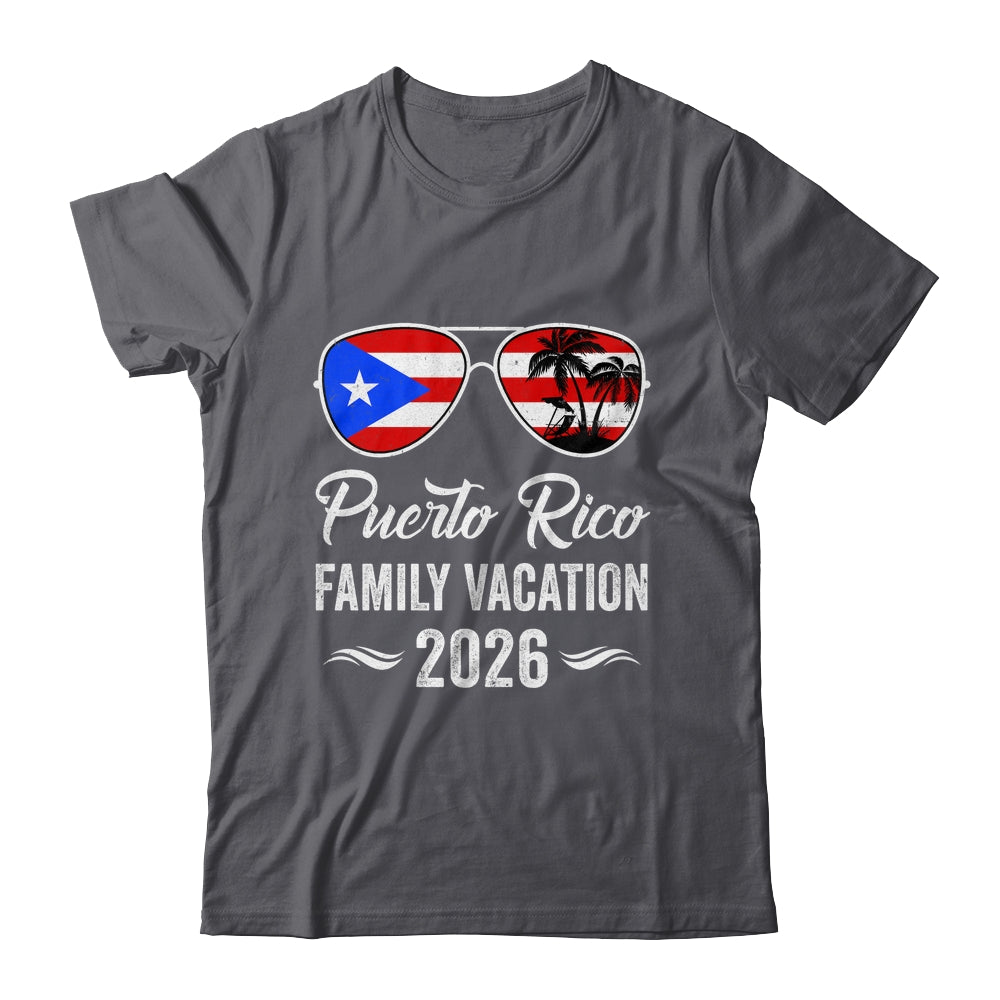 Puerto Rico Family Vacation 2026 Beach Summer Trip Glasses Shirt & Tank Top | teecentury