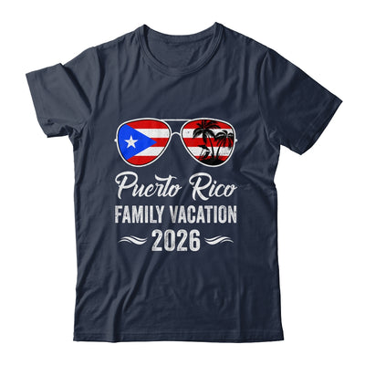 Puerto Rico Family Vacation 2026 Beach Summer Trip Glasses Shirt & Tank Top | teecentury