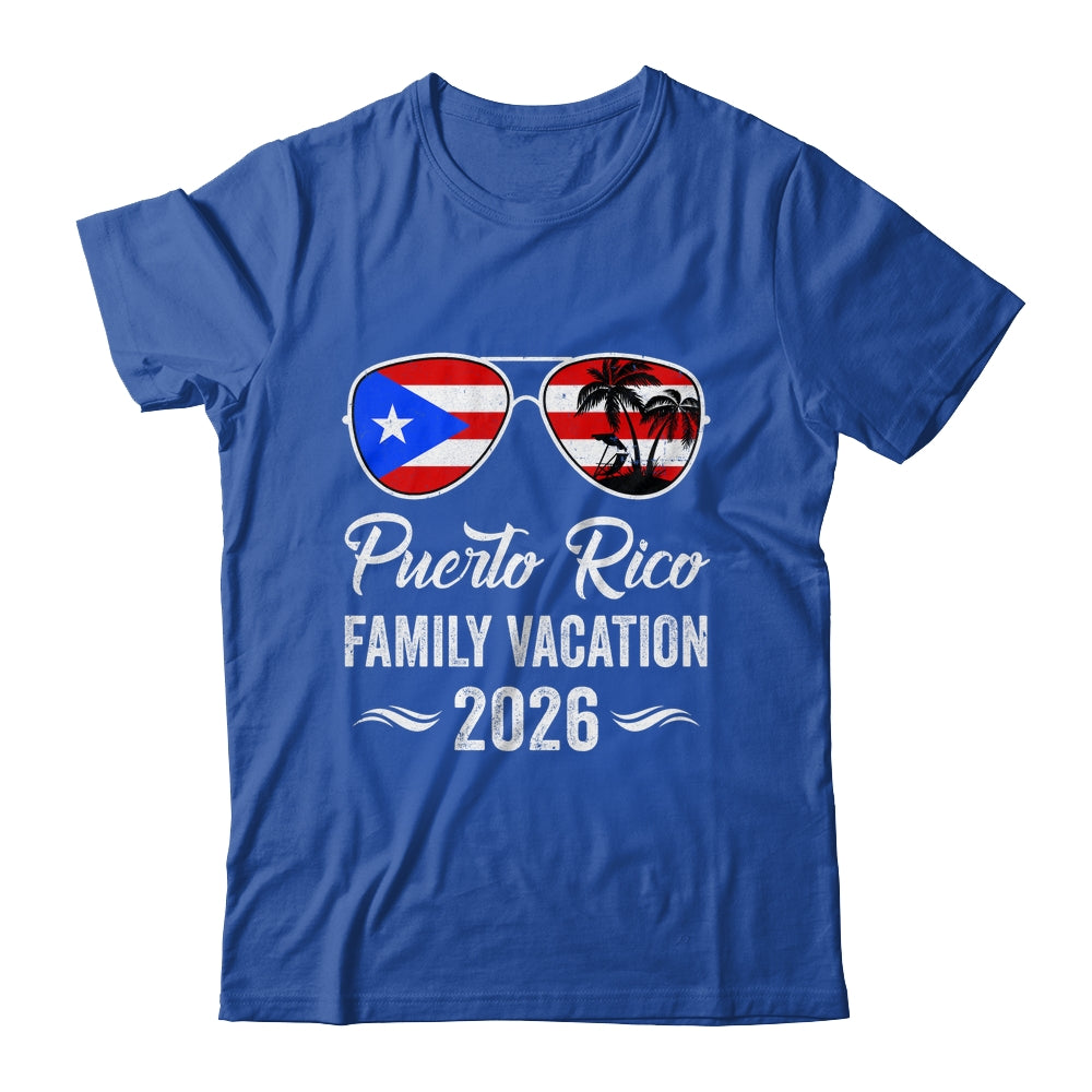 Puerto Rico Family Vacation 2026 Beach Summer Trip Glasses Shirt & Tank Top | teecentury