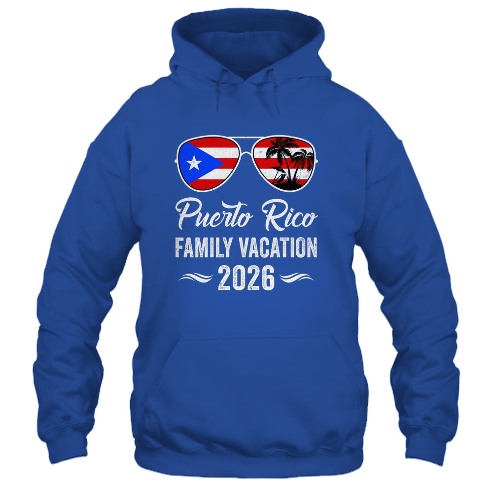 Puerto Rico Family Vacation 2026 Beach Summer Trip Glasses Shirt & Tank Top | teecentury