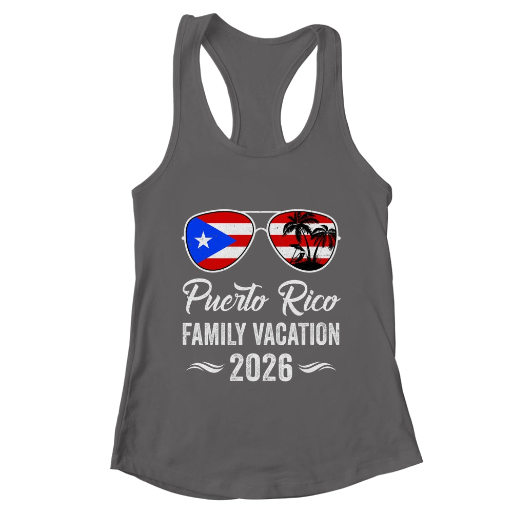 Puerto Rico Family Vacation 2026 Beach Summer Trip Glasses Shirt & Tank Top | teecentury