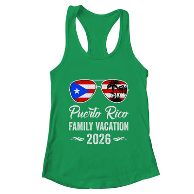 Puerto Rico Family Vacation 2026 Beach Summer Trip Glasses Shirt & Tank Top | teecentury