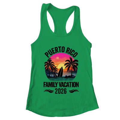 Puerto Rico Family Vacation 2026 Matching Outfits Beach Summer Shirt & Tank Top | teecentury