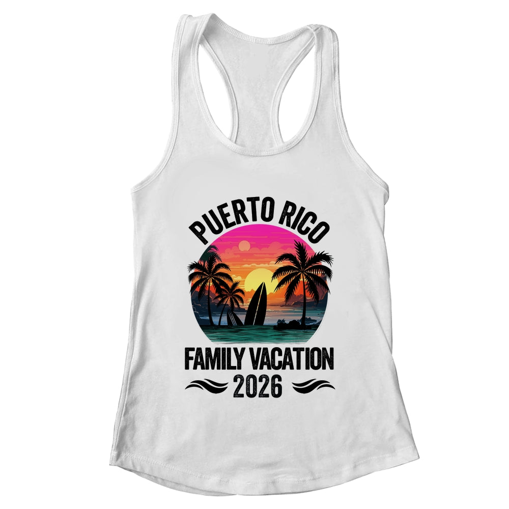 Puerto Rico Family Vacation 2026 Matching Outfits Beach Summer Shirt & Tank Top | teecentury