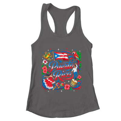 Puerto Rico Flag Floral Boricua Hispanic Heritage Men Women Shirt & Tank Top | teecentury