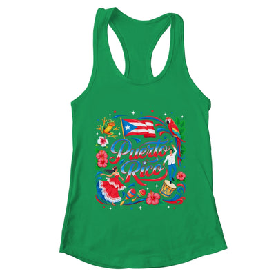 Puerto Rico Flag Floral Boricua Hispanic Heritage Men Women Shirt & Tank Top | teecentury