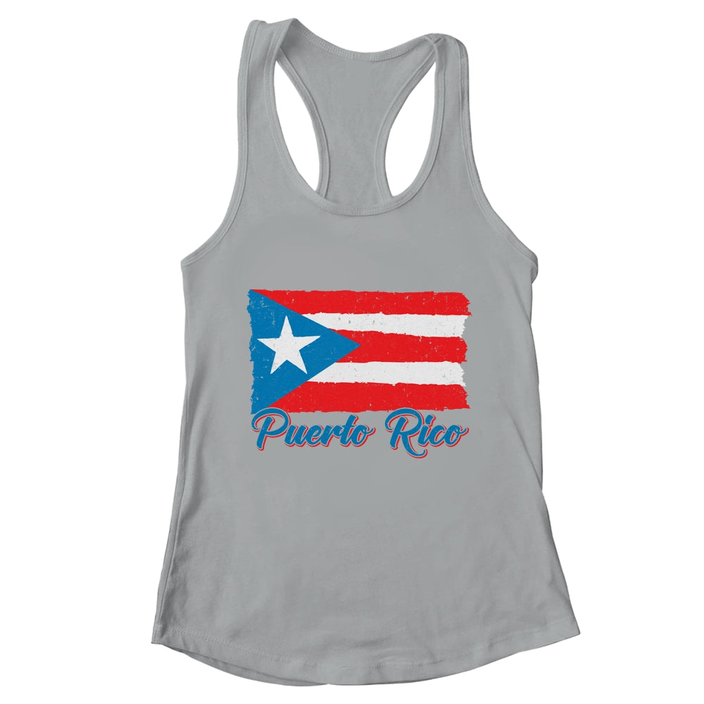 Puerto Rico Flag Hispanic Heritage Month Boricua Rican Retro Shirt & Tank Top | teecentury