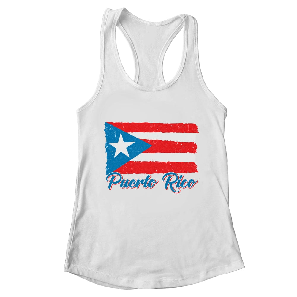 Puerto Rico Flag Hispanic Heritage Month Boricua Rican Retro Shirt & Tank Top | teecentury