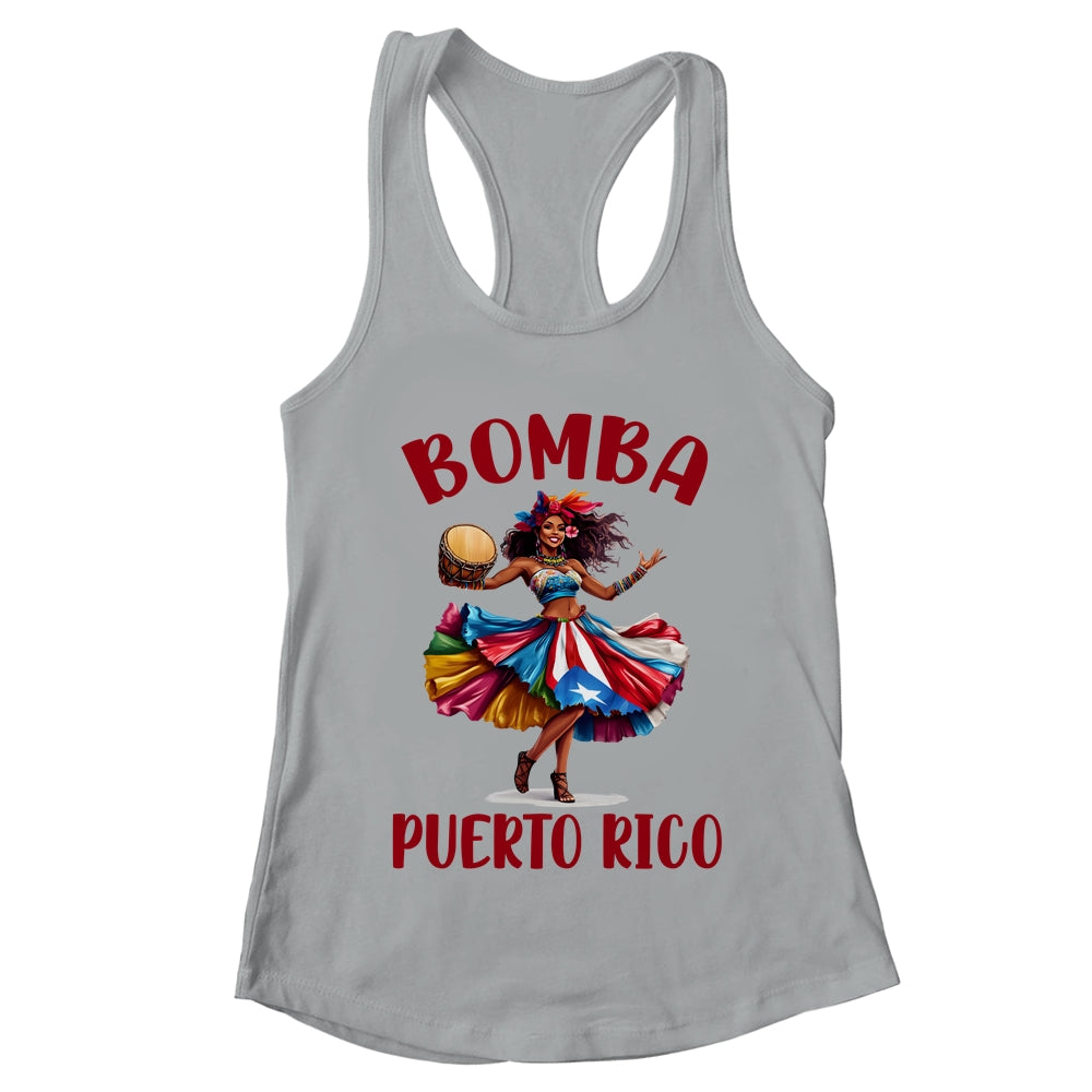 Puerto Rico Flag Hispanic Heritage Month Women Bomba Dancer Shirt & Tank Top | teecentury