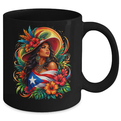 Puerto Rico Flag Pride Girl Women Heritage Cultural Tropical Mug | teecentury