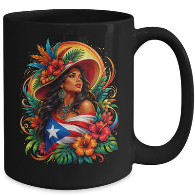 Puerto Rico Flag Pride Girl Women Heritage Cultural Tropical Mug | teecentury
