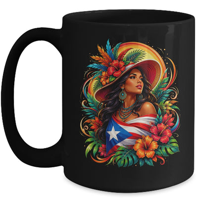 Puerto Rico Flag Pride Girl Women Heritage Cultural Tropical Mug | teecentury