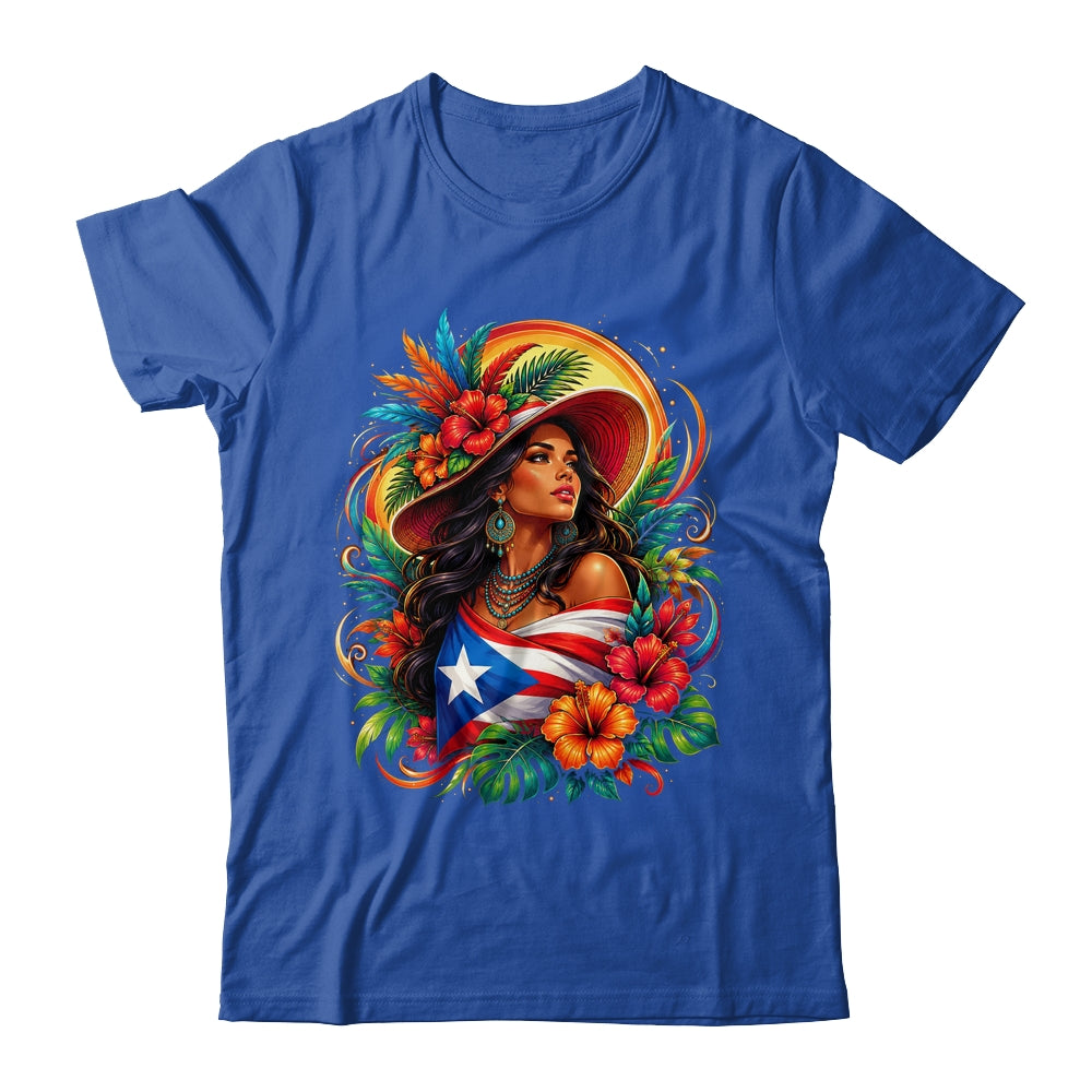 Puerto Rico Flag Pride Girl Women Heritage Cultural Tropical Shirt & Tank Top | teecentury