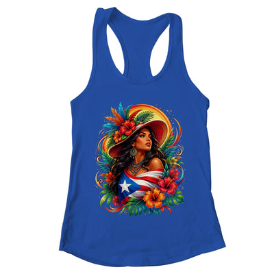 Puerto Rico Flag Pride Girl Women Heritage Cultural Tropical Shirt & Tank Top | teecentury