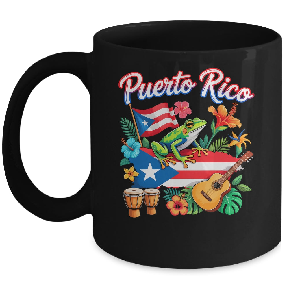 Puerto Rico Flag Retro Hispanic Heritage Month Boricua Rican Mug | teecentury