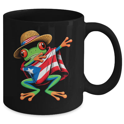 Puerto Rico Frog Coqui Dabbing Poncho Puerto Rican Flag Mug | teecentury