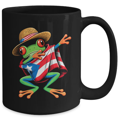 Puerto Rico Frog Coqui Dabbing Poncho Puerto Rican Flag Mug | teecentury