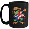 Puerto Rico Frog Coqui Dabbing Poncho Puerto Rican Flag Mug | teecentury